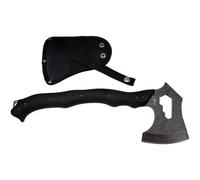 Axe Third Acier Inoxydable, Taille Totale 37 Cm, Mango Abs Noir, Housse En Nylon, S4100-2