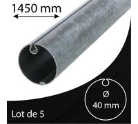 Axe volet roulant Deprat 40 x 0,8 mm - 1450 mm - Lot de 5