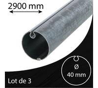 Axe volet roulant Deprat 40 x 0,8 mm - 2900 mm - Lot de 3