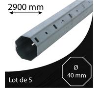 Axe volet roulant - Octogonal 40 x 0.6 - 2900 mm - Lot de 5
