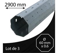 Axe volet roulant - Octogonal 60 x 0.6 - 2900 mm - Lot de 3