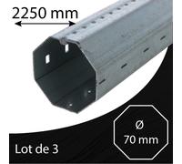 Axe volet roulant - Octogonal 70 x 1.2 - 2250 mm - Lot de 3