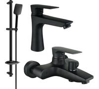 Axel DB62 SET mitigeur bain et lavabo, noir (73803DB62-70)