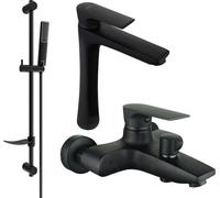 Axel DF72 SET Mélangeur bain et lavabo, noir (73813DF72-70)