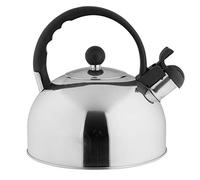 Axentia 220353 Bouilloire à sifflet en inox 2,5 L Poignée Noir