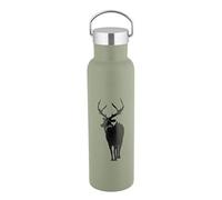 axentia Bouteille Isotherme Davos, Bouteille d’Eau en Acier Inoxydable pour Boissons Chaudes et Froides, Gourde Inox à Double Paroi 600 ml, Taupe