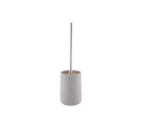 Axentia Ensemble Brosse WC Turin - Support décoratif en béton - Intérieur en Bambou et poignée en Acier Inoxydable - Ensemble de Nettoyage Autonome - Gris
