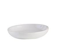 axentia Porte-Savon Leander, Accessoire de Salle de Bains Décoratif en Céramique, Porte-Savon Rond sans Support Mural, env. 10,5 x 10,5 x 2 cm, Blanc