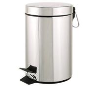 axentia Poubelle Cosmétique à Pédale 5 Litres - Poubelle de Salle de Bain en Acier Inoxydable - Poubelle de Cuisine avec Couvercle, Gris