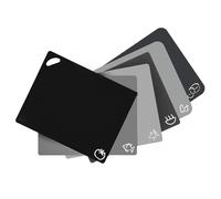 Axer 6 pcs Planches à Découper Plastiques Code Couleur - Grande Planche à Découper Plastique sans BPA - Set Planche à Découper Extensible, Sombre