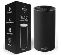 Axer Bloc à Couteaux Universel Vide Noir - Rangement Couteaux Cuisine | Bloc de couteaux de cuisine optimal pour jusqu'à 8 pièces - Porte Couteau - Range Couteaux de Cuisine - Support couteaux