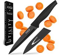 Axer Couteau de Cuisine Professionnel 12 cm - Lame Polyvalente pour Fruits, Légumes et Viande - Office, Noir