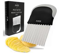 Axer Decoupe Legumes Manuel - Couteau Ondulé pour Légumes et Fruits | Ergonomique Coupe Frite Ondulée Coupe Legume - Coupe Pomme de Terre Ondulée à Main - Lavable au Lave-Vaisselle - Coupe-frites