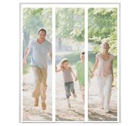 AXFZZRS Moustiquaire Magnétique pour Portes, Deux côtés ouverts Rideau Porte Anti Insectes Mouche Moustique, Blanc Moustiquaire Baie Vitree Coulissante, sans Percer Facile à Installer - 240x230cm