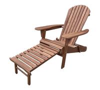 Axi Alexa Chaise Adirondack Avec Repose-Pieds, Pliable, Couleur Café | Transat De Jardin / Bain De Soleil / 100 % Bois De Pruche, Pour 1 Personne, Avec Accoudoirs Et Dossier Haut | 147 X 78,5 X 89 Cm