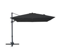 Axi Alina Parasol Déporté Carré 300 X 300 Cm, Anthracite/Gris | Pour Le Jardin / Terrasse Avec Armature Thermolaquée | Pied En Croix Et Housse De Protection Inclus | Inclinable Et Pivotant À 360°
