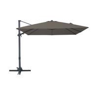 Axi Alina Parasol Déporté Carré 300 X 300 Cm, Anthracite/Taupe | Pour Le Jardin / Terrasse Avec Armature Thermolaquée | Pied En Croix Et Housse De Protection Inclus | Inclinable Et Pivotant À 360°