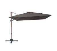 Axi Alina Parasol Déporté Carré 300 X 300 Cm, Aspect Chêne/Taupe | Pour Le Jardin / Terrasse Avec Armature Thermolaquée | Pied En Croix Et Housse De Protection Inclus | Inclinable Et Pivotant À 360°
