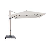 Axi Alina Parasol Déporté Carré avec Pied de Parasol, 300 X 300 Cm, Aspect Chêne/Gris | Pour Le Jardin / Terrasse Avec Armature Thermolaquée | Housse De Protection Inclus