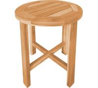Axi Alya Table D'Appoint Ronde En Bois De Teck | Petite Table Pour Jardin, Balcon Ou Terrasse - 45 X 45 X 50 Cm