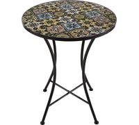 Axi Amélie Table Bistrot, Mosaique, Yellow Breeze | Table D'Appoint Bistrot Pour L'Extérieur, Pour Jardin/Balcon/Terrasse - 60 X 60 X 75 Cm