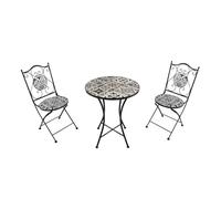 Axi Amélie Table Et Chaise Bistrot, 2 Chaises 1 Table, Ensemble Bistro Extérieur - Bleu Clair | Salon De Jardin Bistrot, Table Bistrot Mosaique Pour Jardin/Balcon/Terrasse
