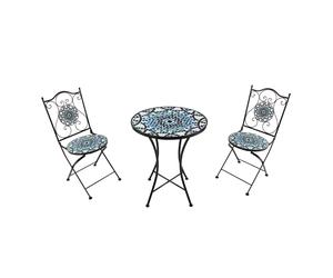 AXI Amélie Table et chaises bistrot, 2 Chaises 1 Table, Ensemble Bistro Extérieur Mosaique Multi Couleur | Salon De Jardin Bistrot, Table Bistrot Mosaique Pour Jardin/Balcon/Terrasse