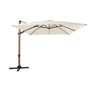 Axi Apollo Premium Parasol Déporté Marron/Beige - Parasol Déporté Rectangulaire 300x300cm - Parasol Pied Déporté, Structure Aluminium - Rotation 360 - Parasol Déporté Inclinable - Résistant Aux Uv