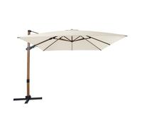 Axi Apollo Premium Parasol Déporté Marron/Beige - Rectangulaire 300X300Cm -Structure Aluminium - Rotation 360 - Inclinable - Résistant Aux Uv