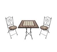 AXI Camilla Ensemble Bistrot Mosaïque Vin Rouge | Salon de Jardin Bistro avec Table & 2 Chaises, pour Balcon & Terrasse, 48 x 38 x 92 cm