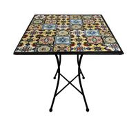 Axi Camilla Table De Bistrot Yellow Breeze - Mosaïque | Petite Table Basse, Design Carré, Carreaux En Céramique | Balcon, Terrasse Ou Balcon - Charge Max : 40 Kg / 60 X 60 X 75 Cm