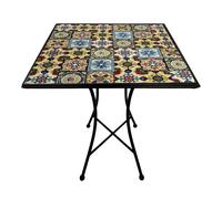 Axi Camilla Table De Bistrot Yellow Breeze - Mosaïque | Petite Table Basse, Design Carré, Carreaux En Céramique | Balcon, Terrasse Ou Balcon - Charge Max : 40 Kg / 60 X 60 X 75 Cm