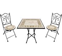 AXI Ensemble bistro Camilla – Table et 2 chaises, mosaïque beige Toscane, extérieur