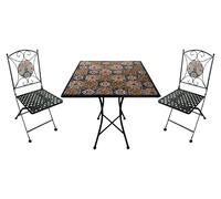 Axi Camilla Table Et Chaise Bistrot, 2 Chaises 1 Table, Ensemble Bistro Extérieur, Mosaique Casa Del Sol - Salon De Jardin Bistrot, Table Bistrot