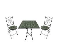 Axi Camilla Table Et Chaise Bistrot, 2 Chaises 1 Table, Ensemble Bistro Extérieur, Mosaique Vert Foncé - Salon De Jardin Bistrot, Table Bistrot Pour Jardin/Balcon/Terrasse