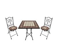 Axi Camilla Table Et Chaise Bistrot, 2 Chaises 1 Table, Ensemble Bistro Extérieur, Mosaique Vin Rouge - Salon De Jardin Bistrot, Table Bistrot Pour Jardin/Balcon/Terrasse