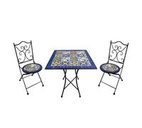 Axi Camilla Table Et Chaise Bistrot, Ensemble Jardin Extérieur, Mosaique Bleu Mediterrannéen - Pour Jardin/Balcon/Terrasse