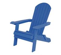 Axi Claire Chaise Adirondack, Transat Plastique, Bleu | Chaise De Jardin, 1 Personne /Fauteuil Exterieur/Chaise Exterieur | Transat À Dossier Haut - 84,5 X 77 X 95,5 Cm