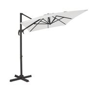 Axi Coco Parasol Déporté Gris/Beige - Rectangulaire 200X300 Cm - Structure Aluminium - Rotation 360 - Inclinable - Résistant Aux Uv
