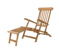 AXI Chaise longue Costa – Bain de soleil en teck réglable 4 positions – Beige