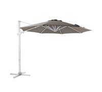 Axi Cyrus Premium Parasol Déporté Blanc/Taupe - Rectangulaire Ø 300Cm - Structure Aluminium - Rotation 360 - Inclinable - Résistant Aux Uv