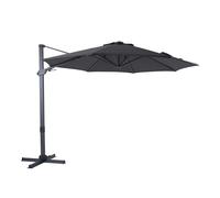 Axi Cyrus Premium Parasol Déporté Gris/Anthracite - Rectangulaire Ø 300Cm - Structure Aluminium - Rotation 360 - Inclinable - Résistant Aux Uv