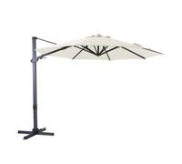 Axi Cyrus Premium Parasol Déporté Gris/Beige - Rectangulaire Ø 300Cm - Structure Aluminium - Rotation 360 - Inclinable - Résistant Aux Uv