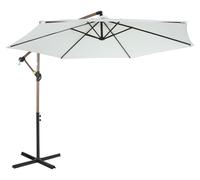 Axi Dion Parasol Rond Ø 300 Cm, Aspect Chêne/Beige | Pour Le Jardin / Terrasse Avec Armature Thermolaquée | Pied En Croix Inclus | Inclinable Et Pivotant À 360°