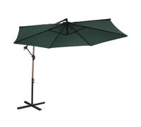 Axi Dion Parasol Rond Ø 300 Cm, Aspect Chêne/Vert | Pour Le Jardin / Terrasse Avec Armature Thermolaquée | Pied En Croix Inclus | Inclinable Et Pivotant À 360°