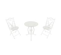 Axi Eloise Table Et Chaise Bistrot, 2 Chaises 1 Table, Ensemble Bistro Extérieur Blanc Cassé - Salon De Jardin Bistrot, Table Bistrot Mosaique Pour Jardin/Balcon/Terrasse
