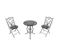 Axi Eloise Table Et Chaise Bistrot, 2 Chaises 1 Table, Ensemble Bistro Extérieur Imprimé Gris - Salon De Jardin Bistrot, Table Bistrot Mosaique Pour Jardin/Balcon/Terrasse