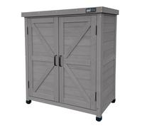 Axi Felix Armoire De Jardin En Bois Gris Foncé - 80 X 45 X 93 Cm | Armoire Exterieur, Armoire À Outils Pour Le Jardin Avec Étagère/ Meuble Exterieur Rangement Pour Le Jardin