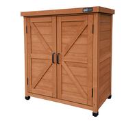 Axi Felix Armoire De Jardin En Bois Marron - 80 X 45 X 93 Cm | Armoire Exterieur, Armoire À Outils Pour Le Jardin Avec Étagère/ Meuble Exterieur Rangement Pour Le Jardin