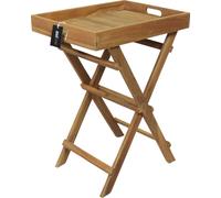 Axi Inda Table D'Appoint En Bois De Teck Avec Plateau Aamovible, Pliable, Basse | Petit Meuble Pour Jardin, Balcon, Terrasse | 39 X 29 X 50 Cm